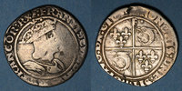 FRANZÖSISCHE KÖNIGLICHE MÜNZEN François I (1515-1547). Teston du Dauphiné. Type inédit. Crémieu (point 1er)