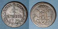 ALTDEUTSCHLAND MÜNZEN Cologne. Clément Auguste de Bavière (1723-61). 1/4 stuber 1745