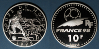 FRANZÖSISCHE MODERNE MÜNZEN 5e république (1959- ). 10 francs 1996. Coupe du Monde de Football, 1998 - Urug