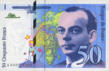 BANKNOTEN DER BANQUE DE FRANCE 50 francs Banque de France. Billet. (Saint-Exupéry), -