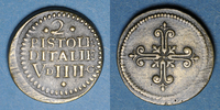 GEWICHTE Italie. Poids monétaire de la double pistole d'Italie -
