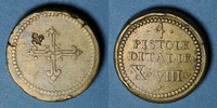 GEWICHTE Italie. Poids monétaire de la quadruple pistole d'Italie -