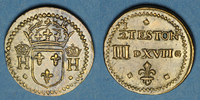 GEWICHTE demi-teston Henri III . Poids monétaire du -