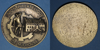 ELSAß Alsace. Mulhouse. Union Philatélique de Mulhouse. Médaille métal bronzé. 69 mm,