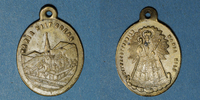 ELSAß Oderen. Souvenir de Notre Dame d'Oderen (fin 19e - début 20e). Bronze argenté. 1