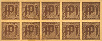 DEUTSCHLAND - NOTGELDSCHEINE (1914-1923) K -Z 1 pf Passau. Stadt. Billets. 10 x n. d. Carton jaunâtre -