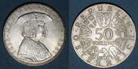 EUROPA Autriche. République. 50 schilling 1969. Maximilien I