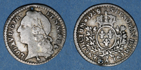 FRANZÖSISCHE KÖNIGLICHE MÜNZEN Louis XV (1715-1774). 1/20 écu au bandeau 1759A