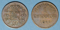 ALTDEUTSCHLAND MÜNZEN 1 pfennig Bavière. Maximilien II Joseph (1848-64). -