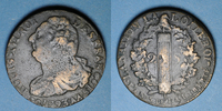 FRANZÖSISCHE MODERNE MÜNZEN 2 sols Convention (1792-1795). Metz. Type FRANCOIS -