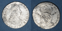 FRANZÖSISCHE KÖNIGLICHE MÜNZEN Louis XIV . 1/12 écu aux insignes (17)02 P. Dijon. Réformation ! -