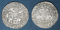 EUROPA gros Lituanie. Grand Duché. Sigismond III Auguste (1544-1572). 1/2 -