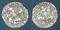 EUROPA gros Lituanie. Grand Duché. Sigismond III Auguste (1544-1572). 1/2 -