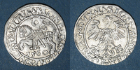 EUROPA gros Lituanie. Grand Duché. Sigismond III Auguste (1544-1572). 1/2 -