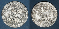 EUROPA gros Lituanie. Grand Duché. Sigismond III Auguste (1544-1572). 1/2 -