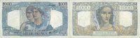 BANKNOTEN DER BANQUE DE FRANCE 1000 francs Banque de France. Billet. Minerve et Hercule, -