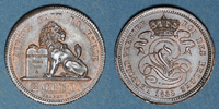 EUROPA 2 centimes Belgique. Léopold I (1831-1865). -