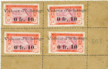 ALTE FRANZÖSISCHE KOLONIEN Côte d'Ivoire, exceptionnel bloc de 4 timbres-monnaies de 0,10 F -