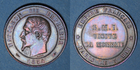 FRANZÖSISCHE MODERNE MÜNZEN 10 centimes 2e empire (1852-1870). Module de Visite de la Monnaie de Paris -