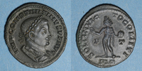 RÖMISCHE KAISERZEIT Follis Constantin I (307-337). . Lyon, 1ère officine, 310-311. R/: le Soleil -