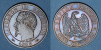 FRANZÖSISCHE MODERNE MÜNZEN 5 centimes 2e empire (1852-1870). tête nue -