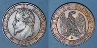 FRANZÖSISCHE MODERNE MÜNZEN 5 centimes 2e empire (1852-1870). tête laurée -