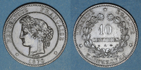 FRANZÖSISCHE MODERNE MÜNZEN 10 centimes Gouvernement de défense nationale (1870-1871). Petit A -