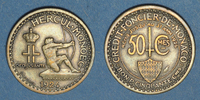 EUROPA 50 centimes Monaco. Louis II (1922-1949). Poissy -