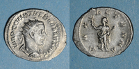 RÖMISCHE KAISERZEIT Antoninien Trébonien Galle (251-253). . Atelier incertain, 252-253. R/: la Paix -