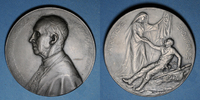 MEDAILLEN bronze Cardinal Mercier , archevêque de Malines. Médaille argenté -