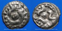 KELTISCHE MÜNZEN Potin Lingones. Région de Langres. aux trois poissons, vers 80-50 AC -