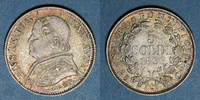 EUROPA 5 soldi Vatican. Pie IX (1846-1878). 1866R, an XXI. Rome -