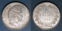 FRANZÖSISCHE MODERNE MÜNZEN 5 francs Louis Philippe (1830-1848). Lille -