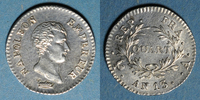 FRANZÖSISCHE MODERNE MÜNZEN 1/4 franc 1er empire . tête nue, an 13 A -