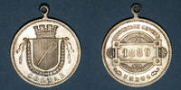 ELSAß Colmar. Cortège historique. Médaille laiton argenté. 29,3 mm -