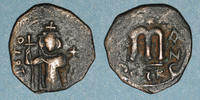 ISLAM Follis Syrie. Monnayage pseudo-byzantin (638-c.670). figure impériale debout -