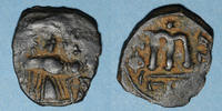 ISLAM Follis Syrie. Monnayage pseudo-byzantin (638-c.670). figure impériale debout -