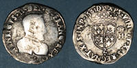 FRANZÖSISCHE KÖNIGLICHE MÜNZEN Teston Charles IX (1560-1574). Monnayage au nom de Henri II. du Dauphiné Grenoble (Z pointé) -