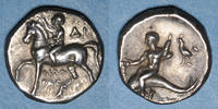 GRIECHISCHE MÜNZEN Didrachme Calabre. Tarente. Alliance avec les Romains, vers 272-235 AC. -