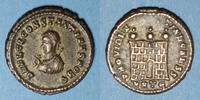 RÖMISCHE KAISERZEIT Centenionalis Constantin II, césar (317-337). . Héraclée, 5e officine, R/: porte de camp -