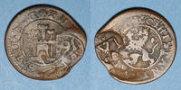 EUROPA 6 maravedis Espagne. Philippe IV (1621-1665). 1641-1643, contremarqué 14 maravedis 1603. Ségovie -