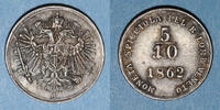 EUROPA 5/10 soldo Italie. Lombardie-Vénétie. François Joseph I (1849-1866). Vienne -