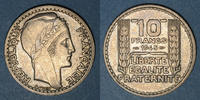 FRANZÖSISCHE MODERNE MÜNZEN 10 francs Gouvernement provisoire (1944-1947). Turin 1945, rameaux courts -