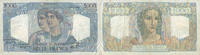 BANKNOTEN DER BANQUE DE FRANCE 1000 francs Banque de France. Billet. Minerve et Hercule, -