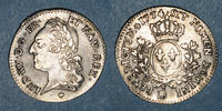 FRANZÖSISCHE KÖNIGLICHE MÜNZEN Louis XV (1715-1774). 1/5 écu à la vieille tête Strasbourg -