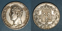 FRANZÖSISCHE MODERNE MÜNZEN 5 francs Charles X (1824-1830). Perpignan -