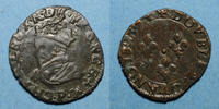 FRANZÖSISCHE KÖNIGLICHE MÜNZEN Double tournois Charles X, roi de la Ligue (1589-1590). Dijon -