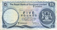 ANDERE AUSLÄNDISCHE SCHEINE 5 livres Ecosse. Banque Royale d'Ecosse. -