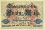 DEUTSCHLAND 50 mark Allemagne. Billet. 5.8.1914, série B -