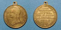 ELSAß Strasbourg. Guerre de 1870 - Les Corps Francs. Médaille laiton. 28,2 mm, avec son illet -